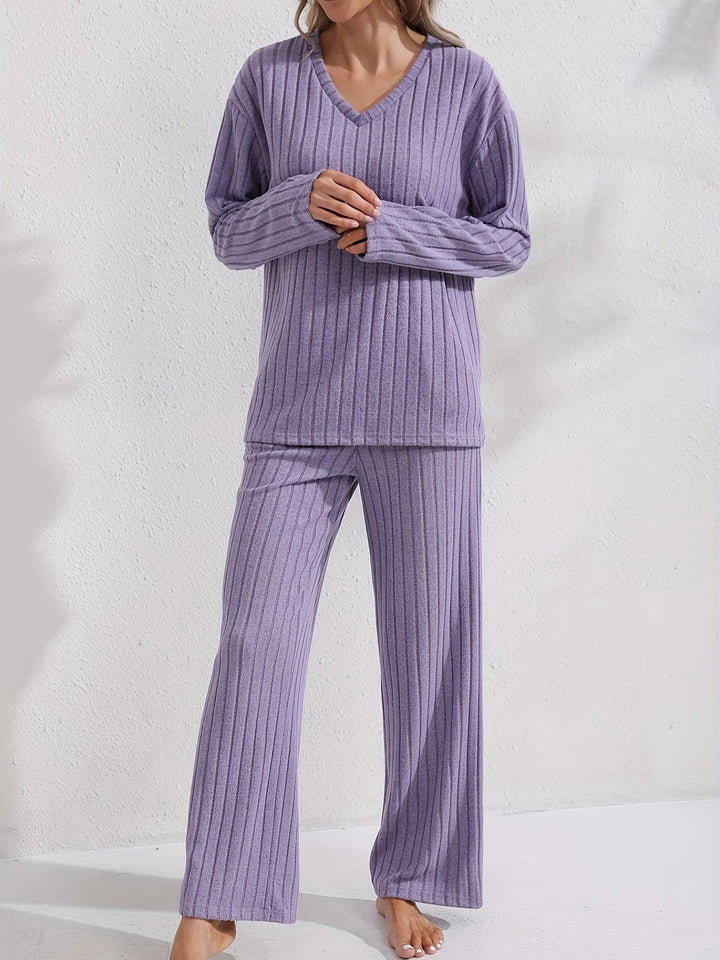 Relaxed Ribbed Two-Piece Set