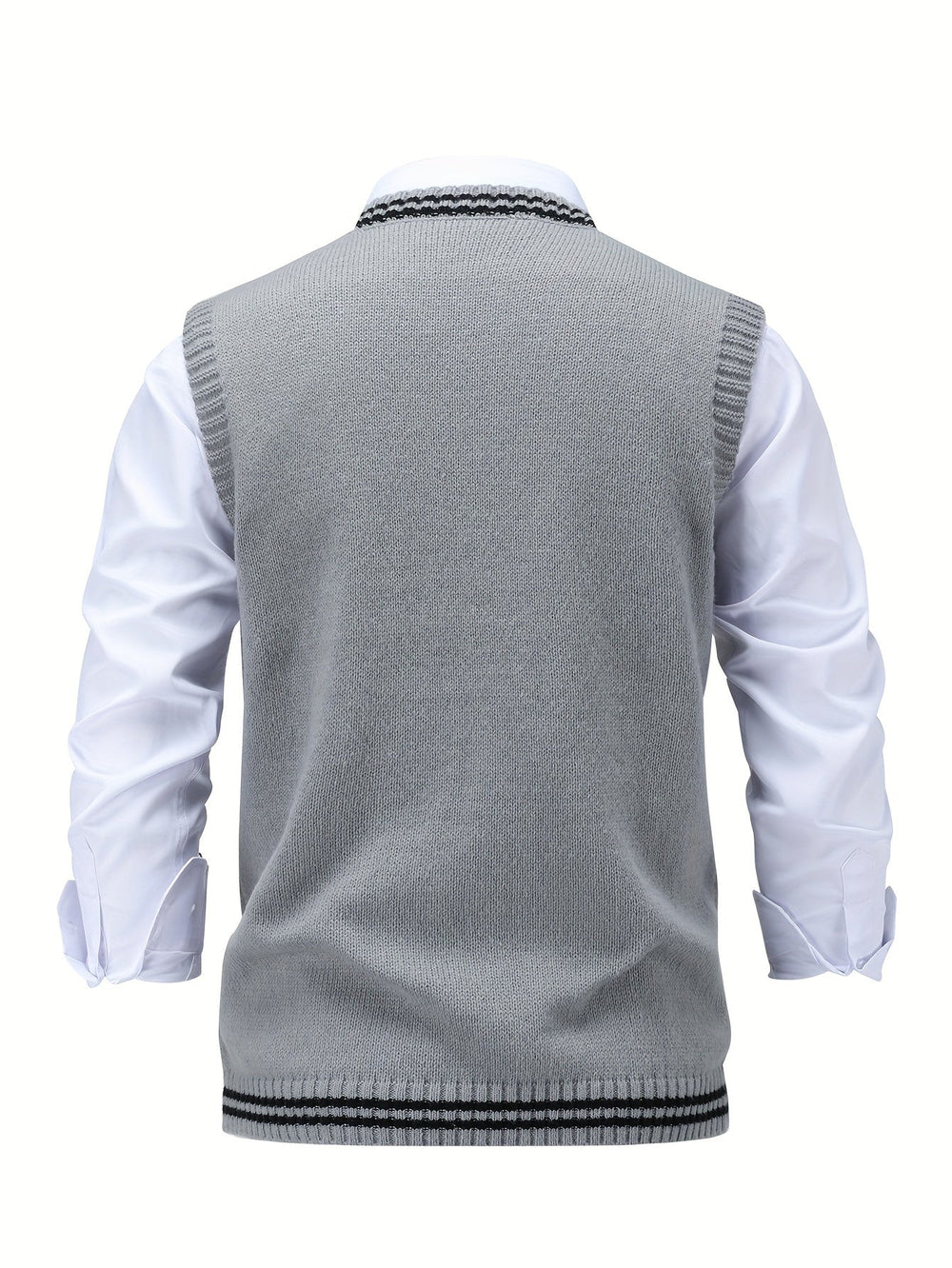 Cable-Knit V-Neck Sweater Vest