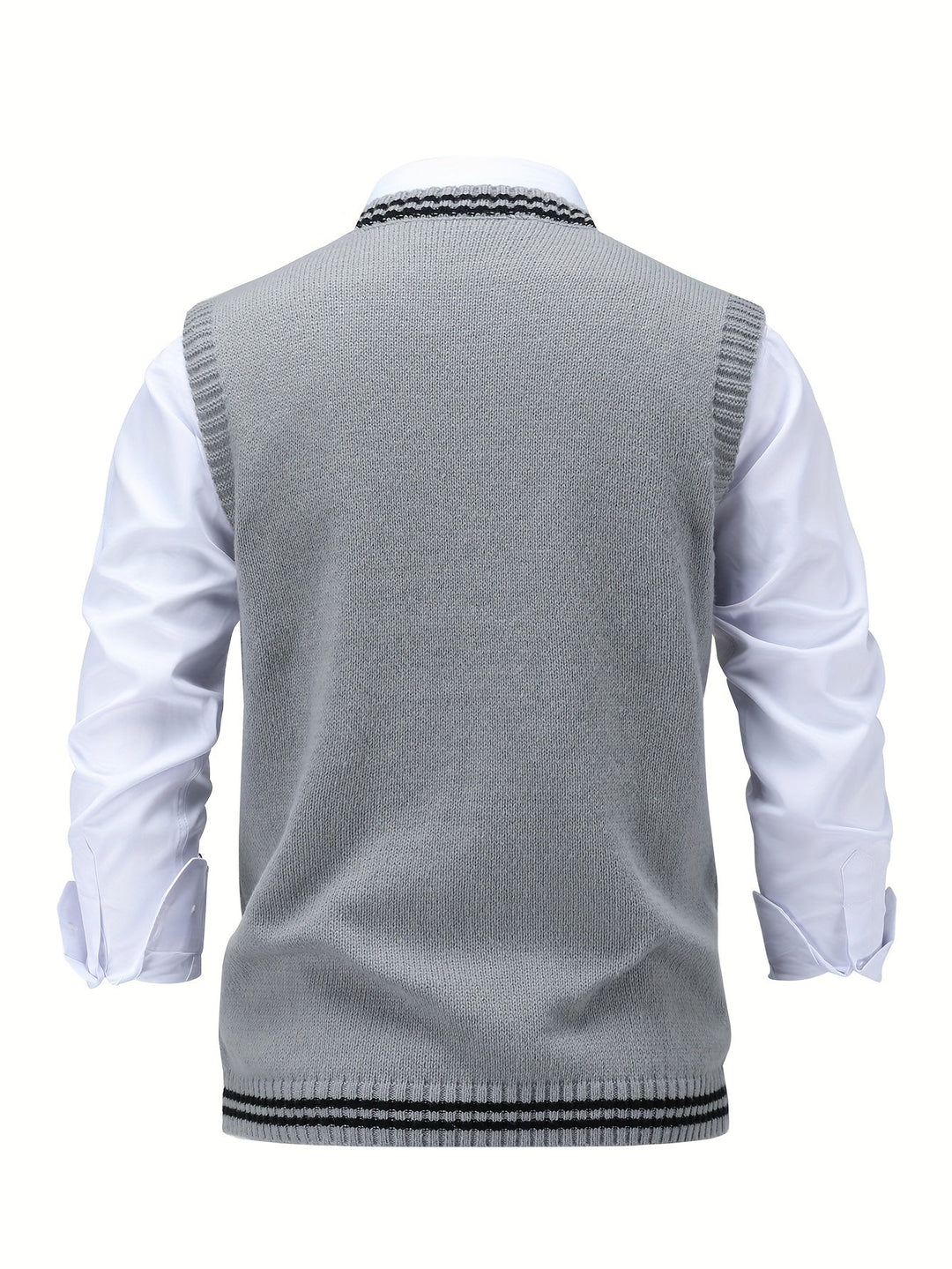 Cable-Knit V-Neck Sweater Vest