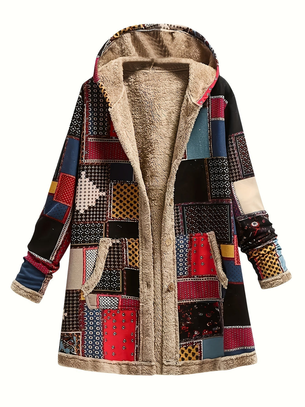 Patchwork Hooded Jacket