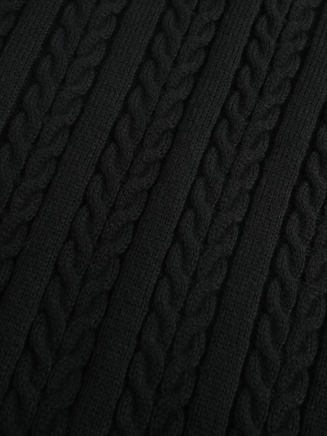 Cable-Knit V-Neck Sweater Vest
