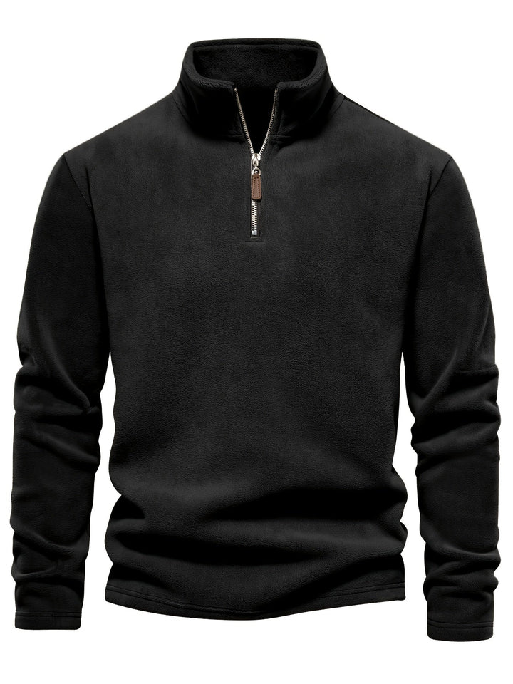 Half-Zip Stand-Collar Pullover