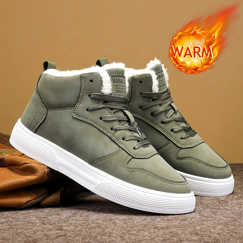 Warm-Lined High-Top Sneakers