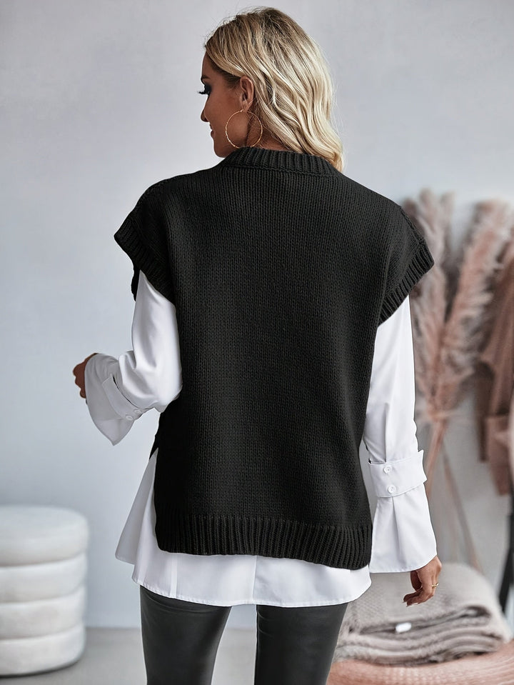Cable-Knit Sweater Vest
