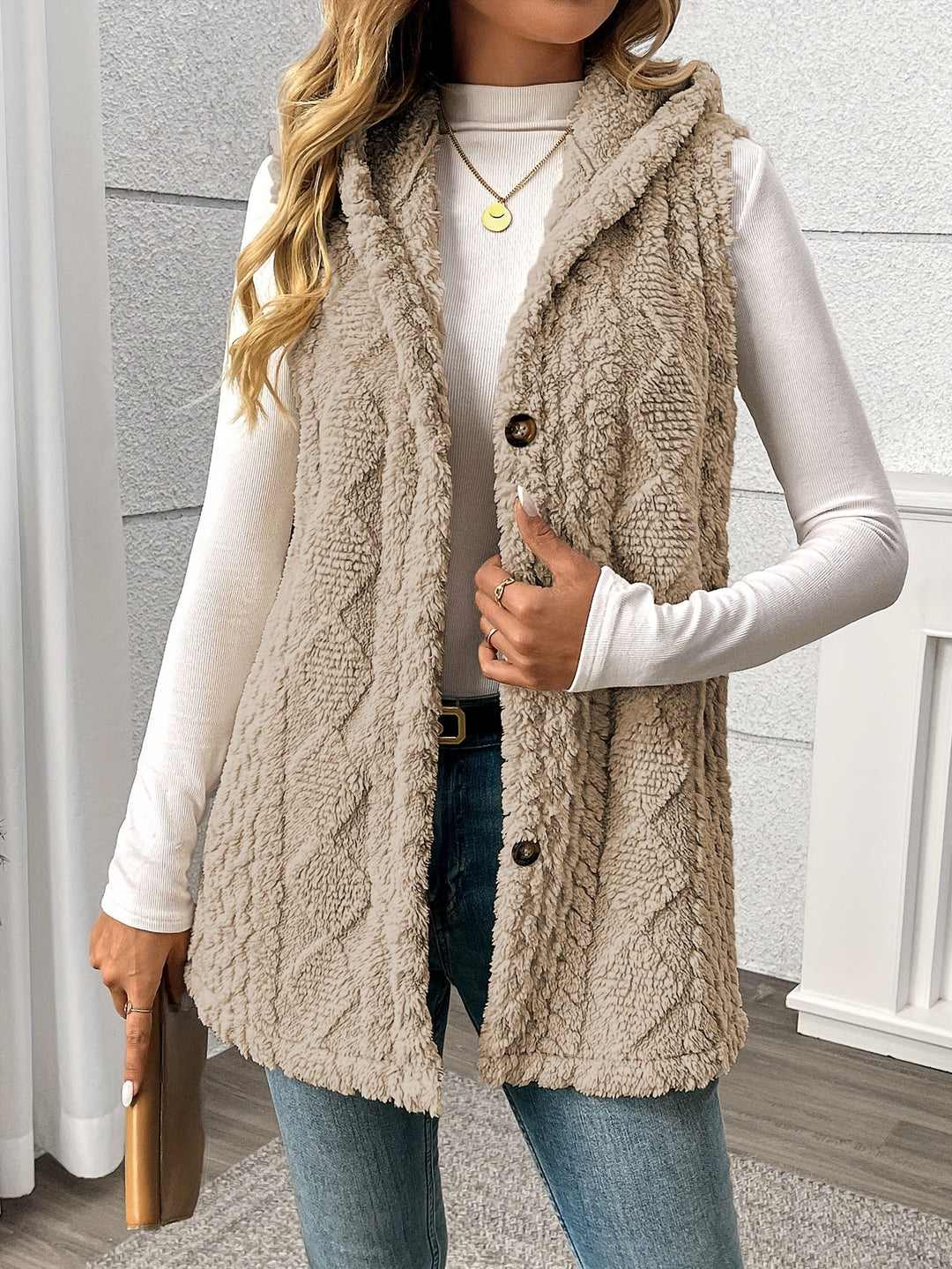 Cozy Hooded Sleeveless Vest