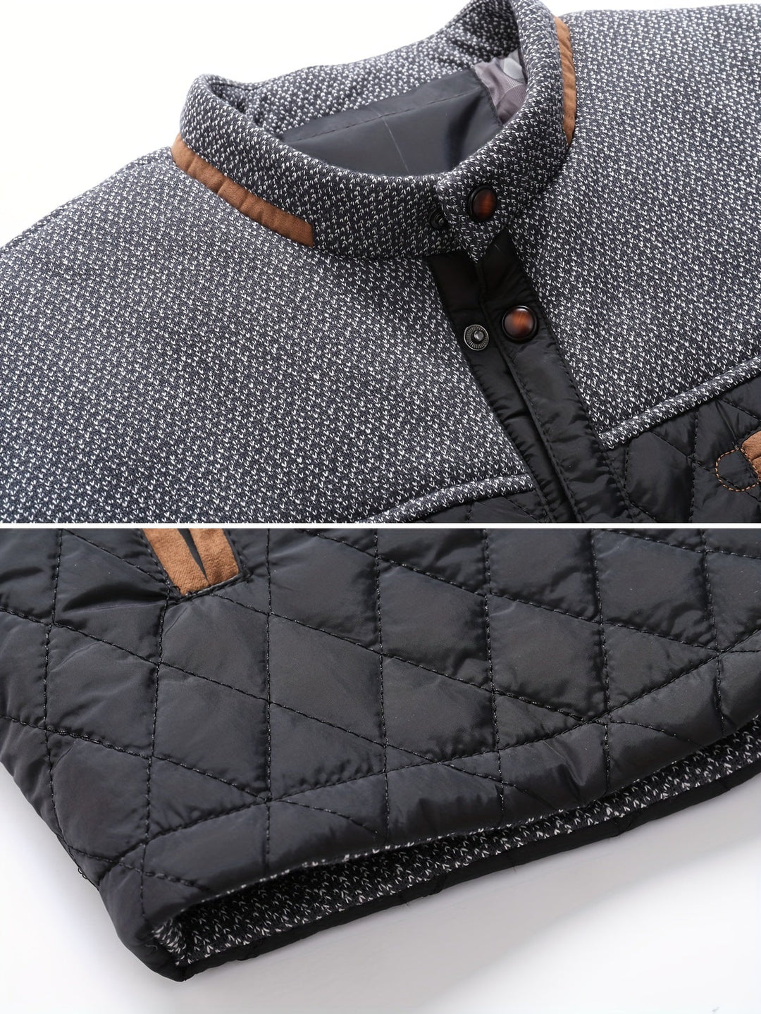 Quilted Stand-Collar Jacket