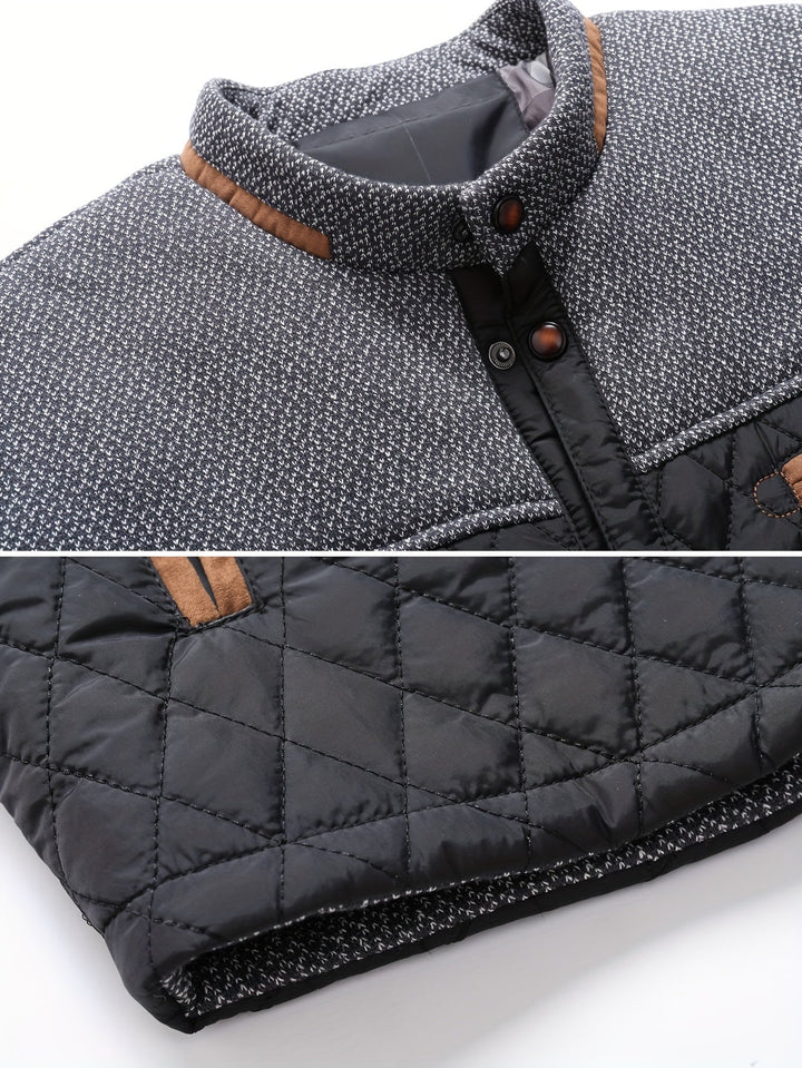 Quilted Stand-Collar Jacket