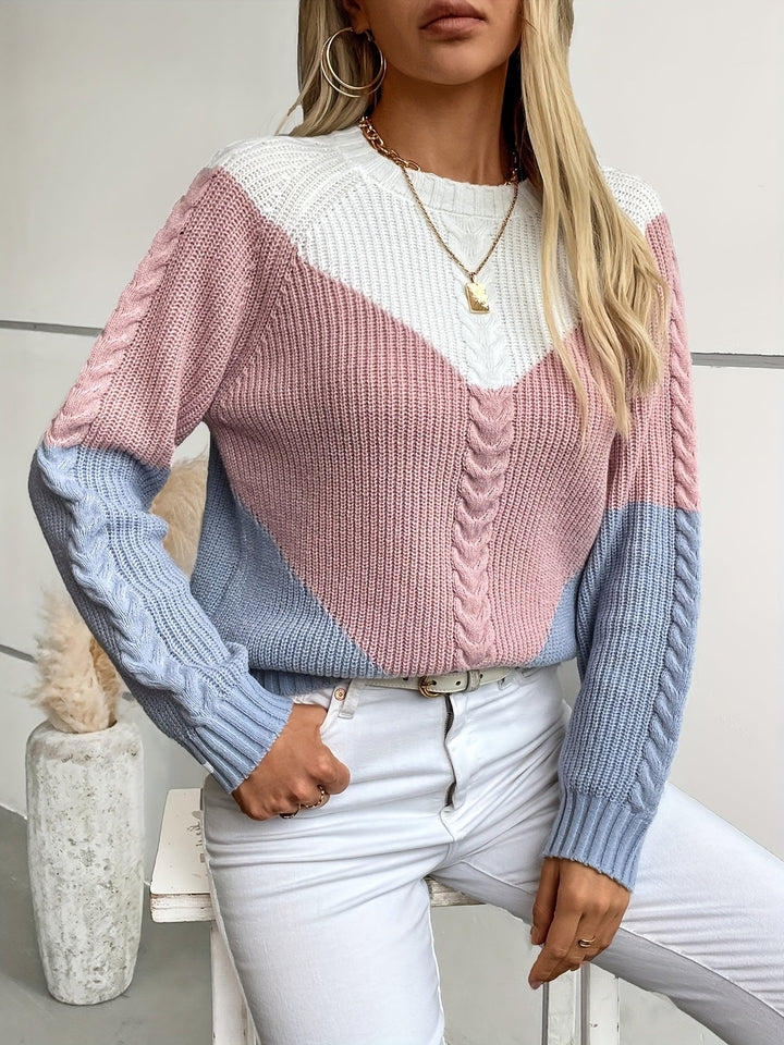 Colorblock Knit Sweater
