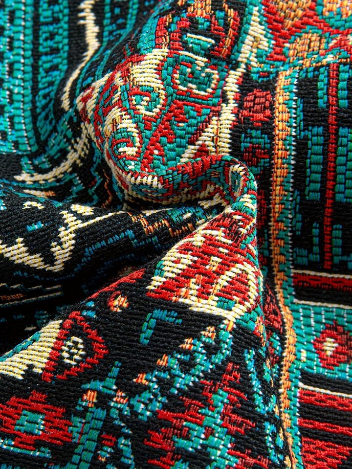 Patterned Lapel Zip Jacket