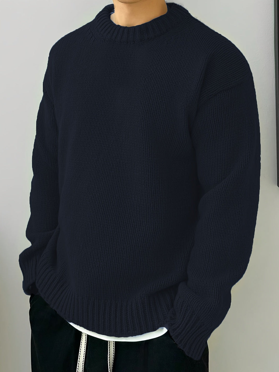 Relaxed Drop-Shoulder Sweater