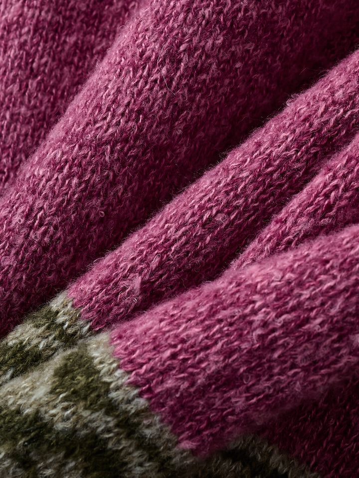 Patterned Button-Front Cardigan