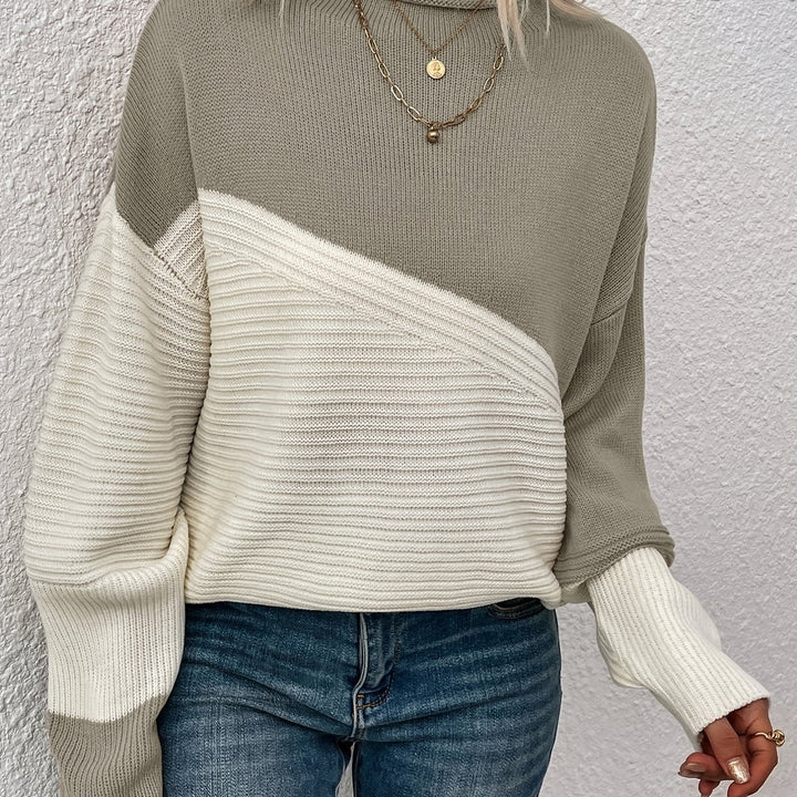 Color Block Relaxed Sweater