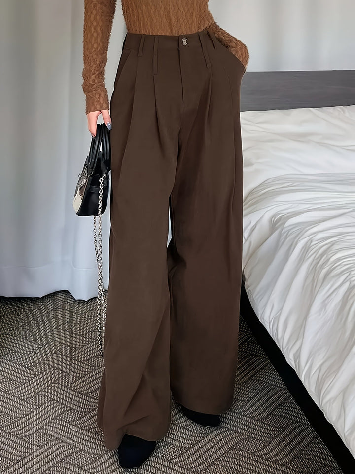 Pleated Wide-Leg Pants