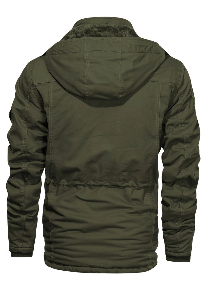 Rugged Mid-Length Hooded Jacket