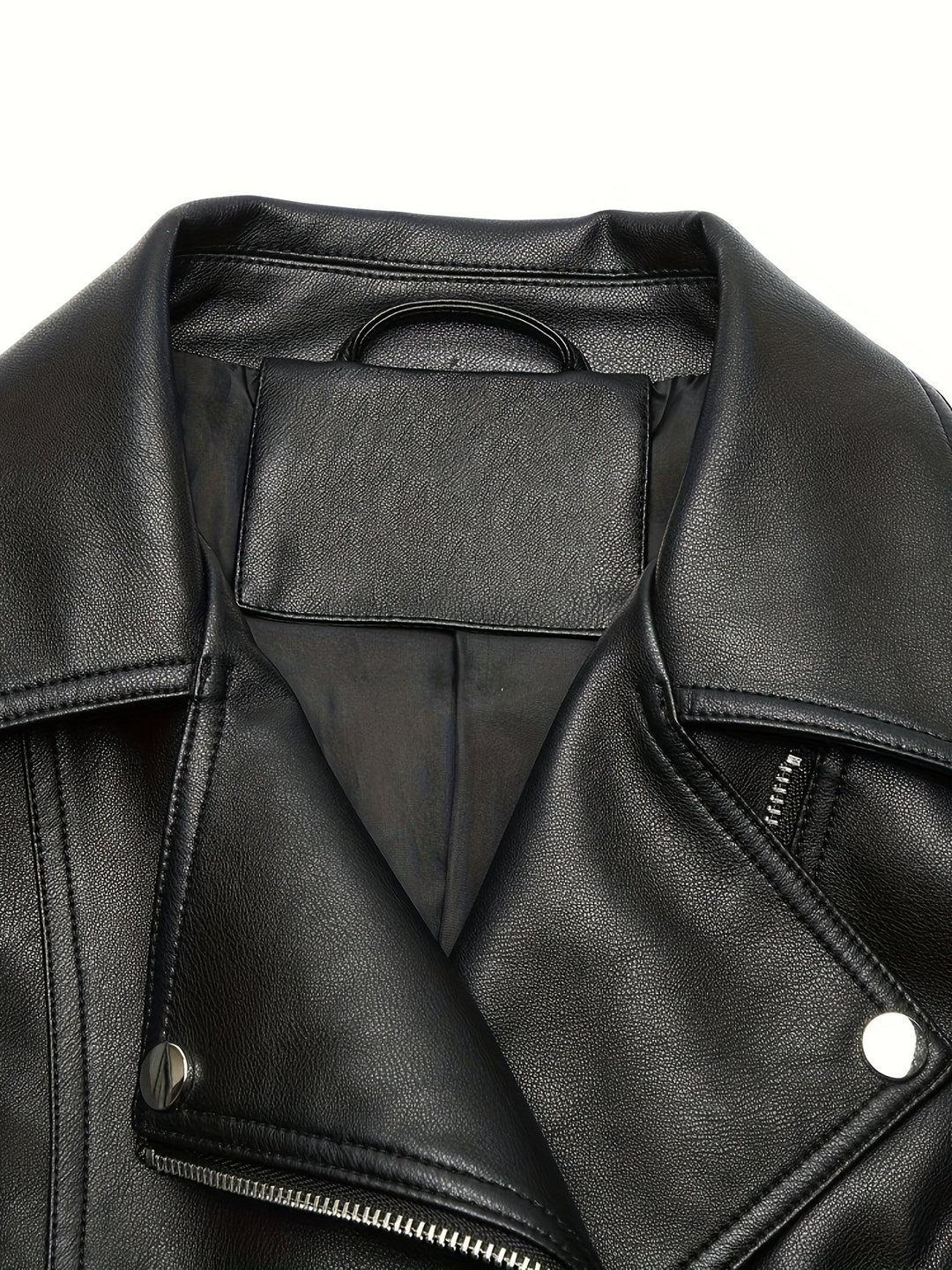 Sculpted Zip-Front Moto Jacket