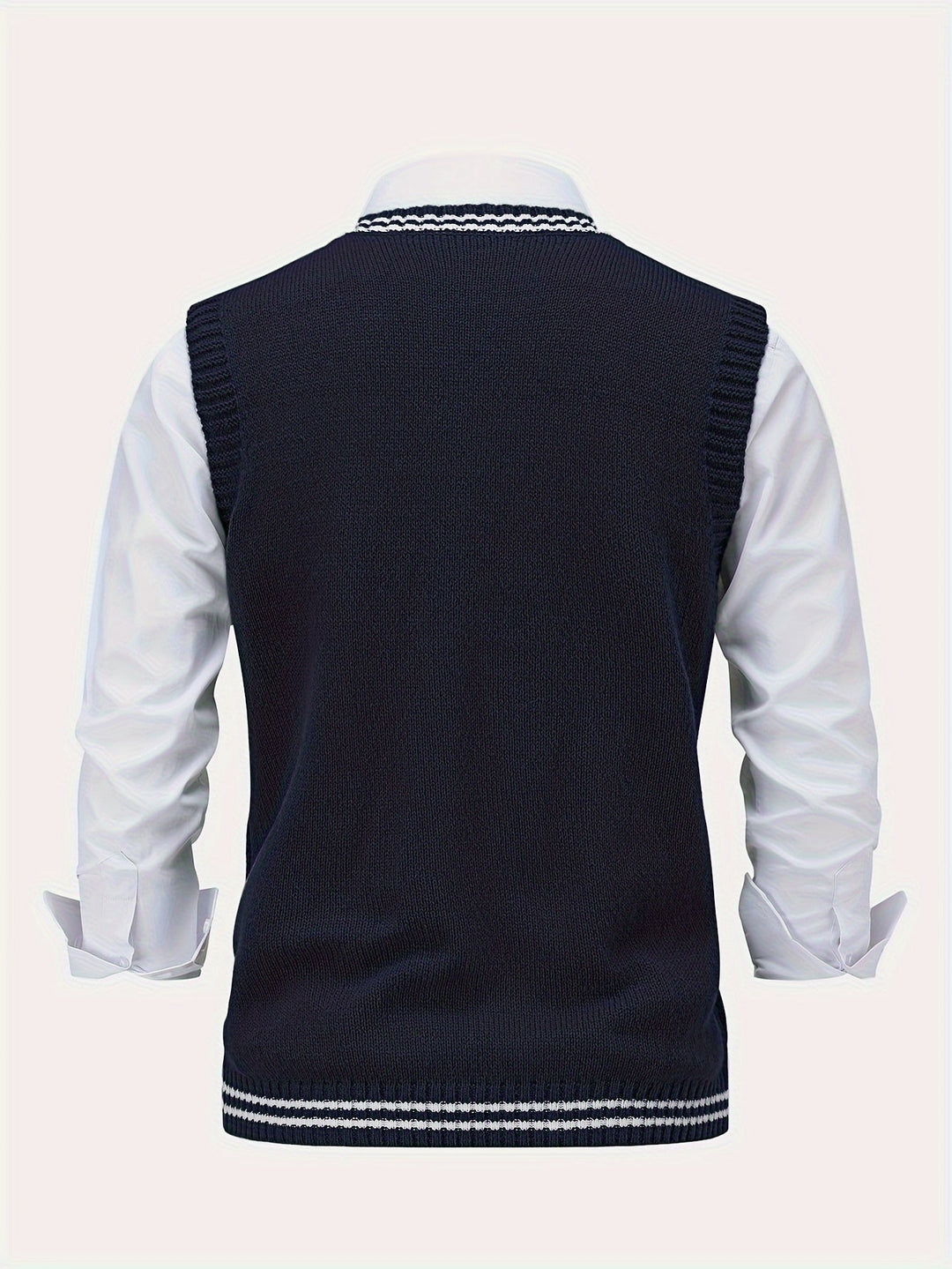 Cable-Knit V-Neck Sweater Vest
