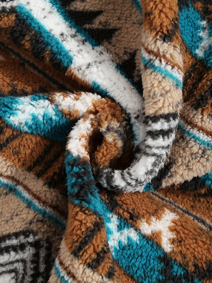 Patterned Quarter-Zip Pullover