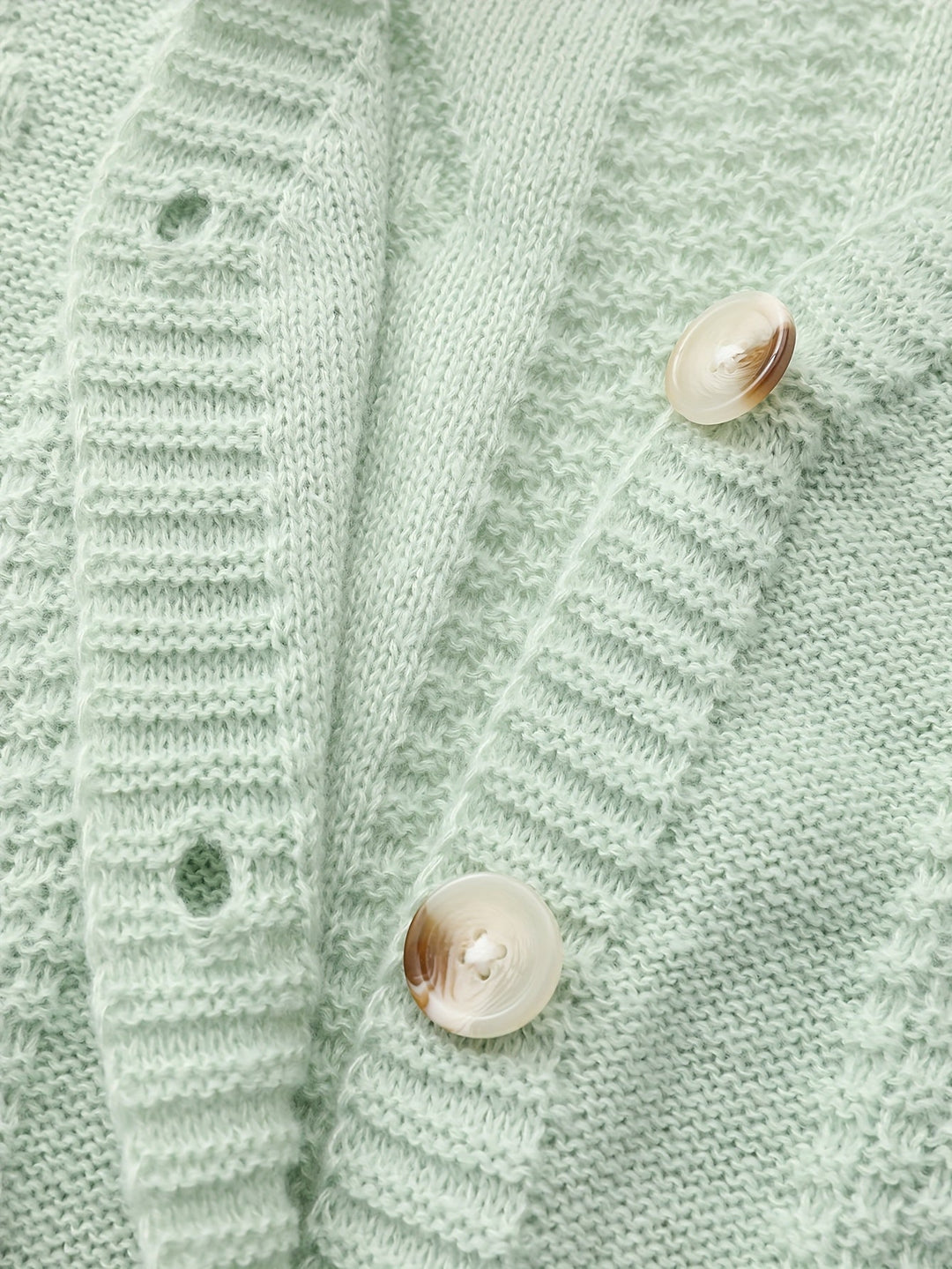 Floral Embroidered Button Cardigan