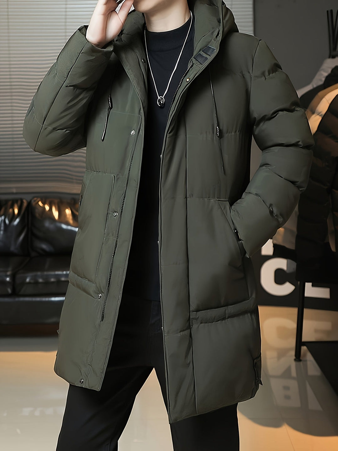 Hooded Longline Puffer Coat