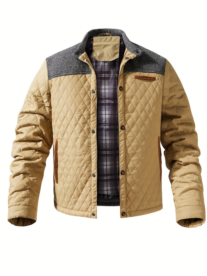 Quilted Stand-Collar Jacket