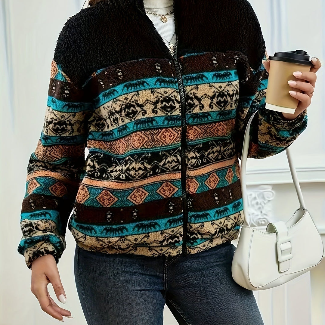 Patterned Zip Jacket