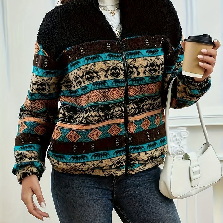 Patterned Zip Jacket