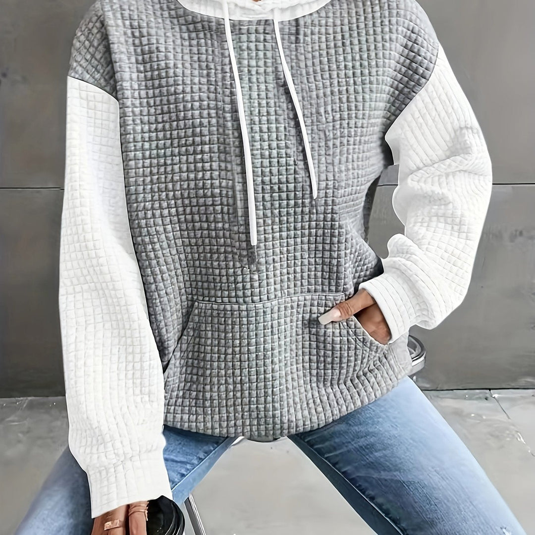 Cozy Waffle-Texture Hoodie