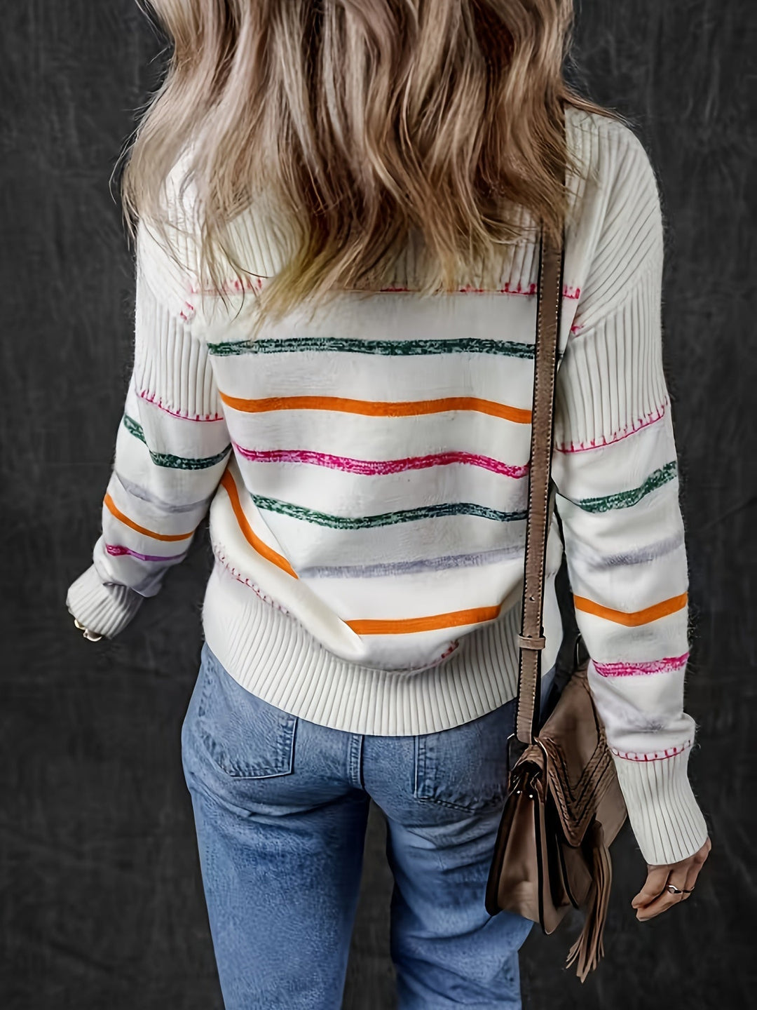 Striped Round-Neck Sweater