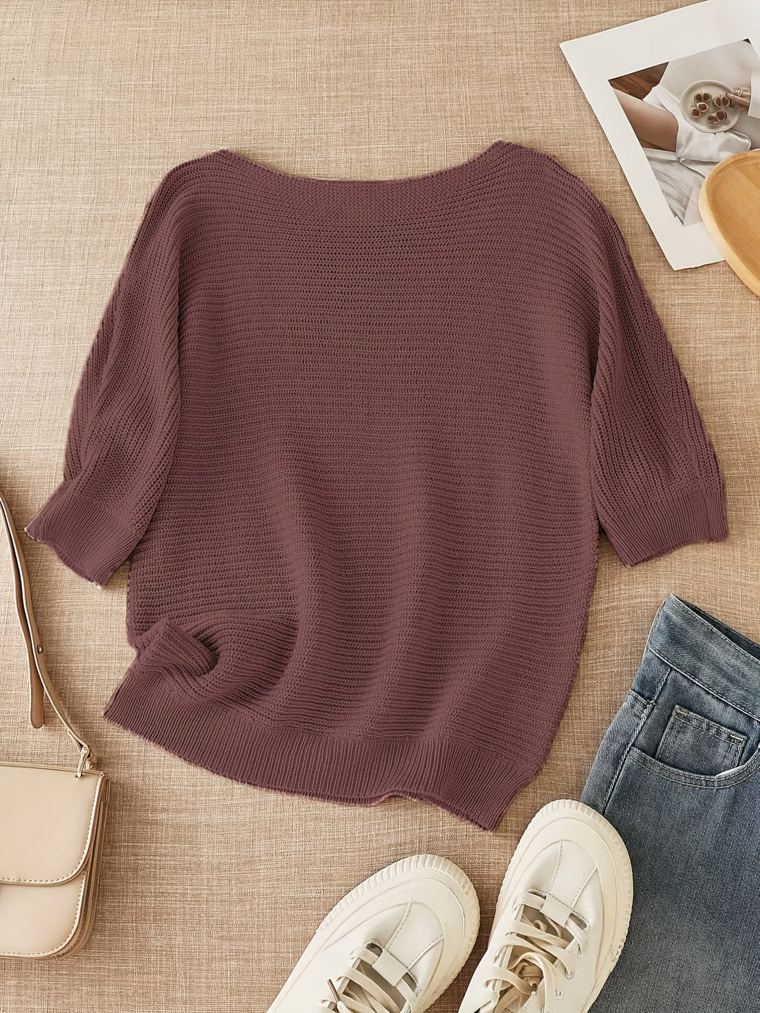 Relaxed Open-Knit Sweater