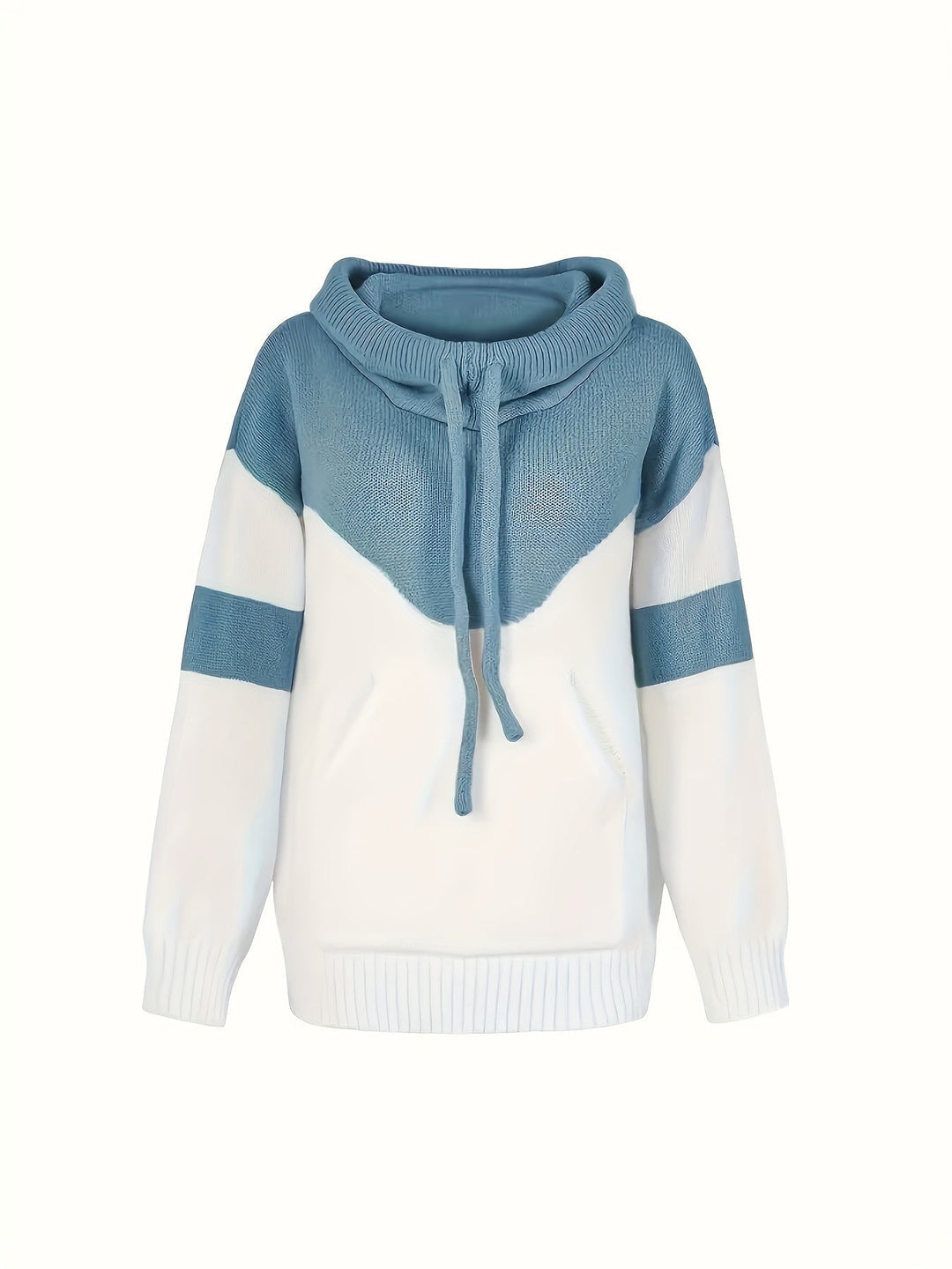 Color-Block Hooded Pullover