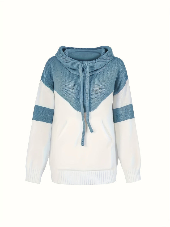 Color-Block Hooded Pullover