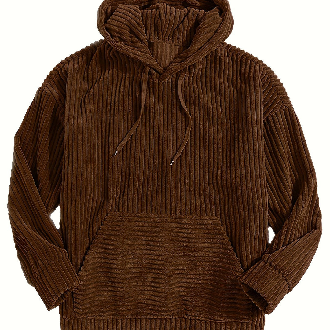 Ribbed Pullover Hoodie