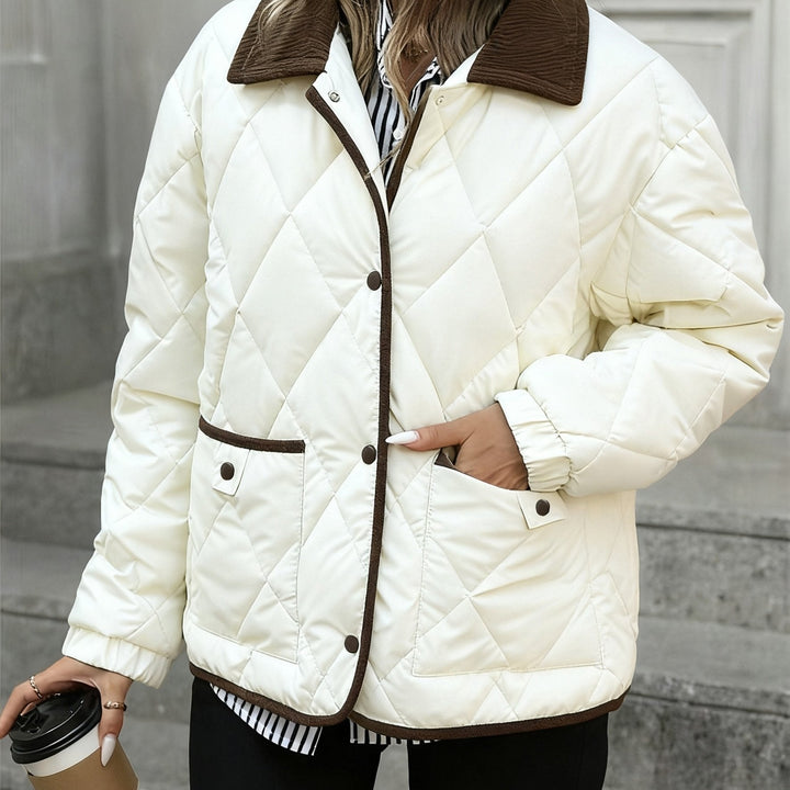 Diamond-Quilted Padded Jacket