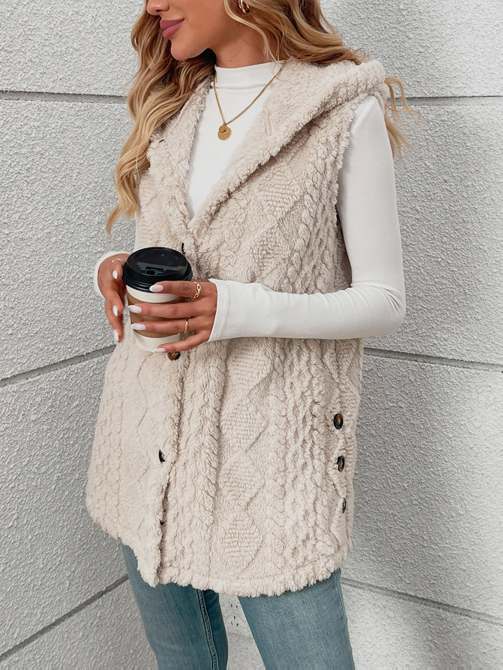 Cozy Hooded Sleeveless Vest