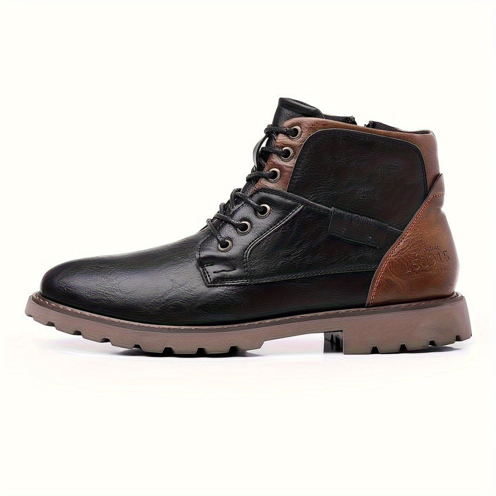 Rugged Lace-Up Ankle Boots