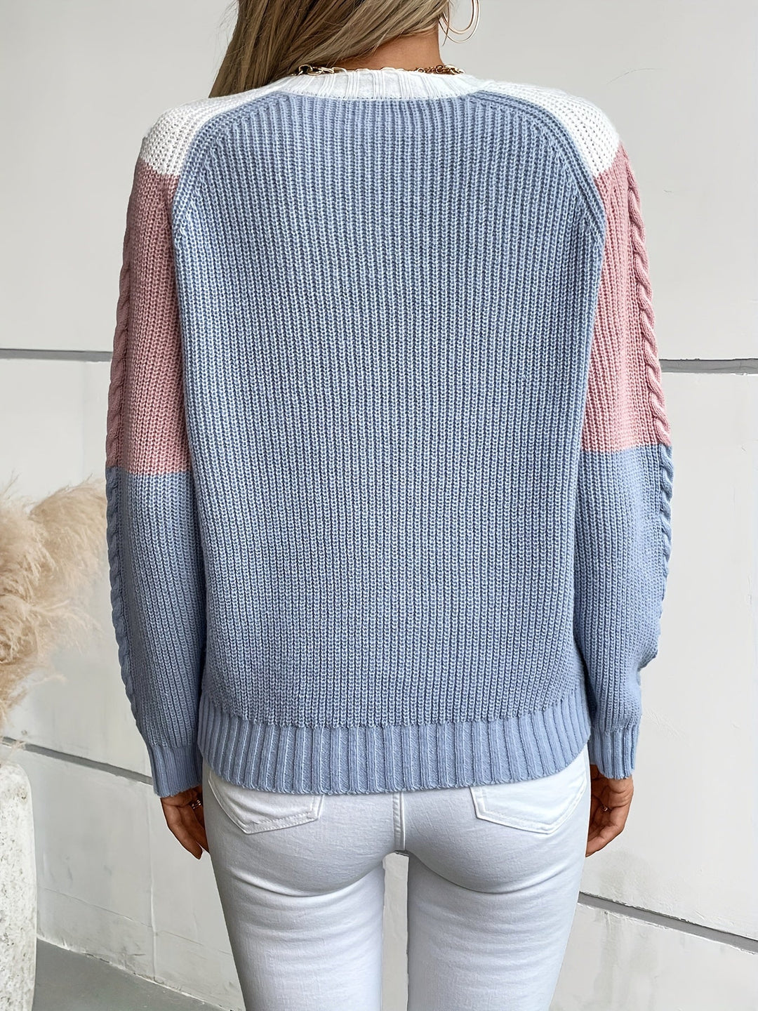 Colorblock Knit Sweater