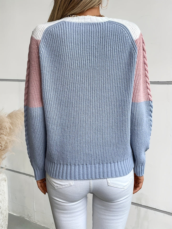 Colorblock Knit Sweater