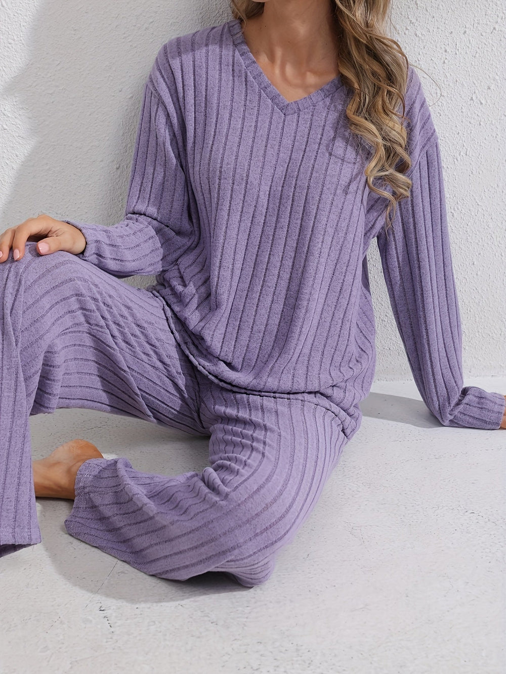 Relaxed Ribbed Two-Piece Set