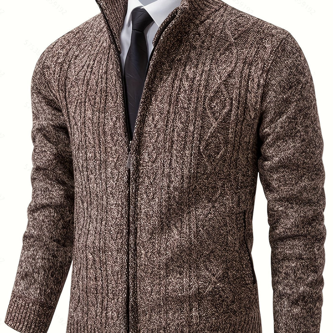 Textured Full-Zip Cardigan