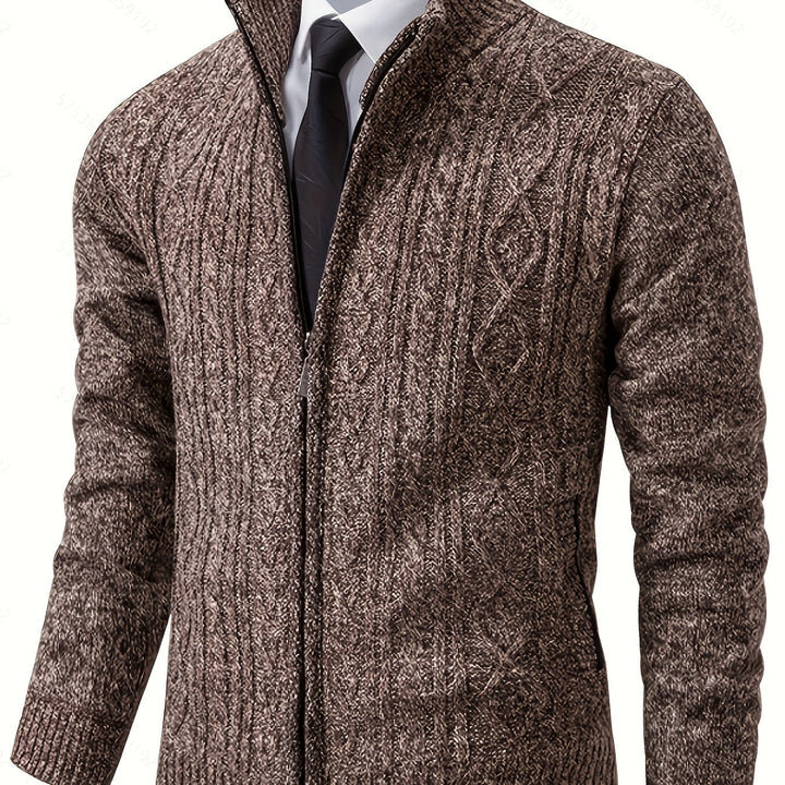 Textured Full-Zip Cardigan