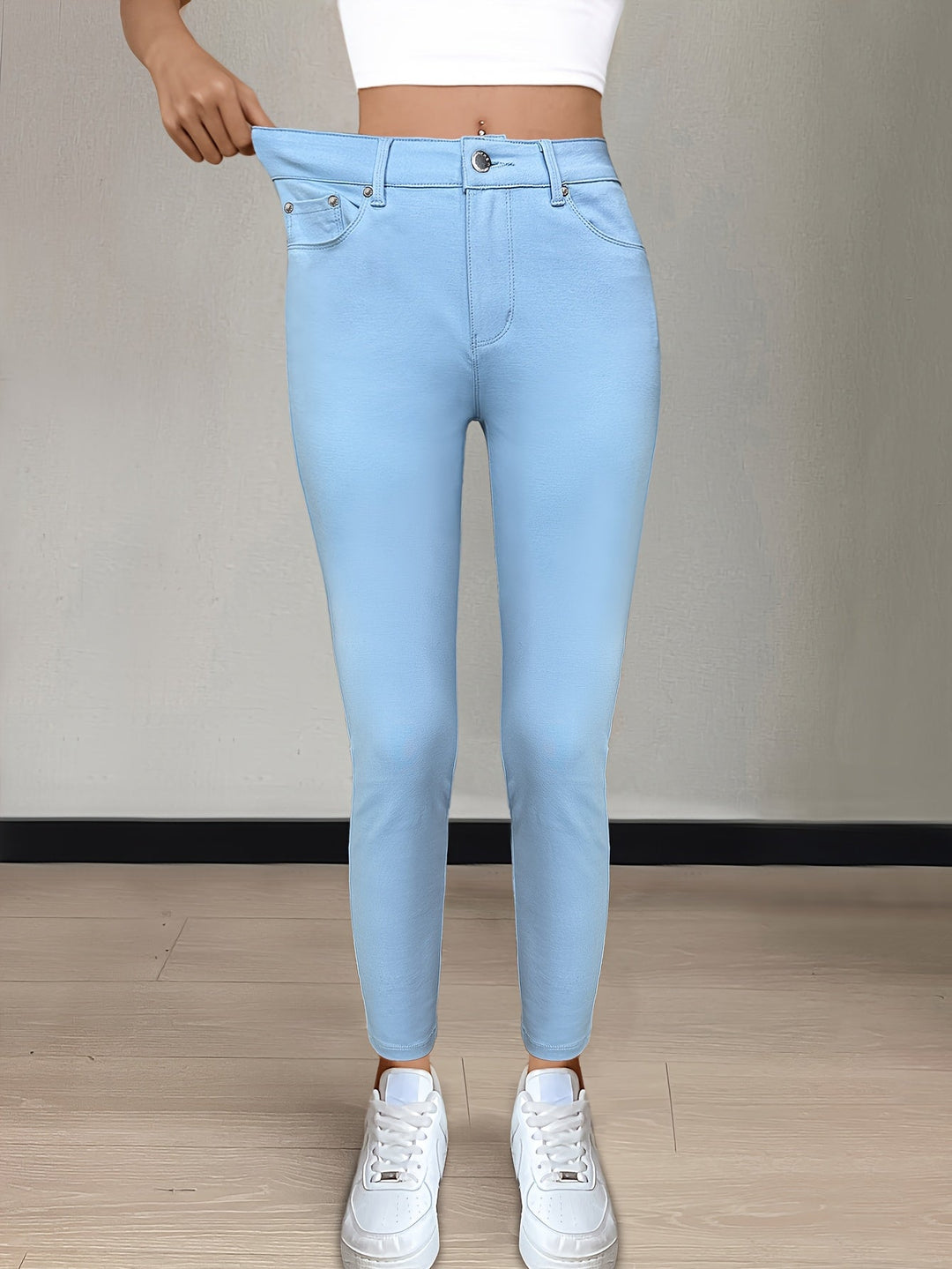 High-Waist Skinny Jeans