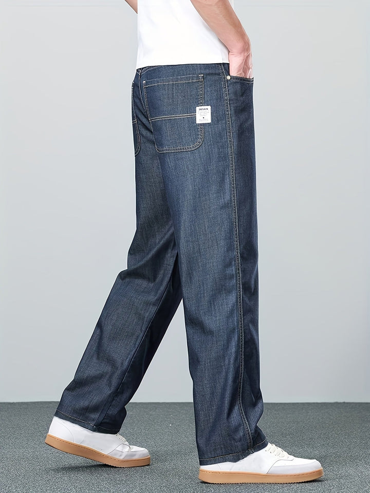 Relaxed Straight-Leg Jeans