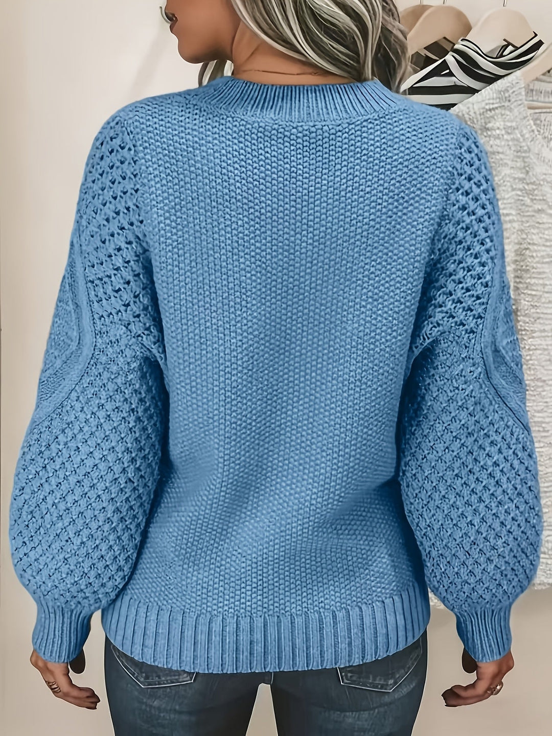 Cozy Lantern-Sleeve Sweater
