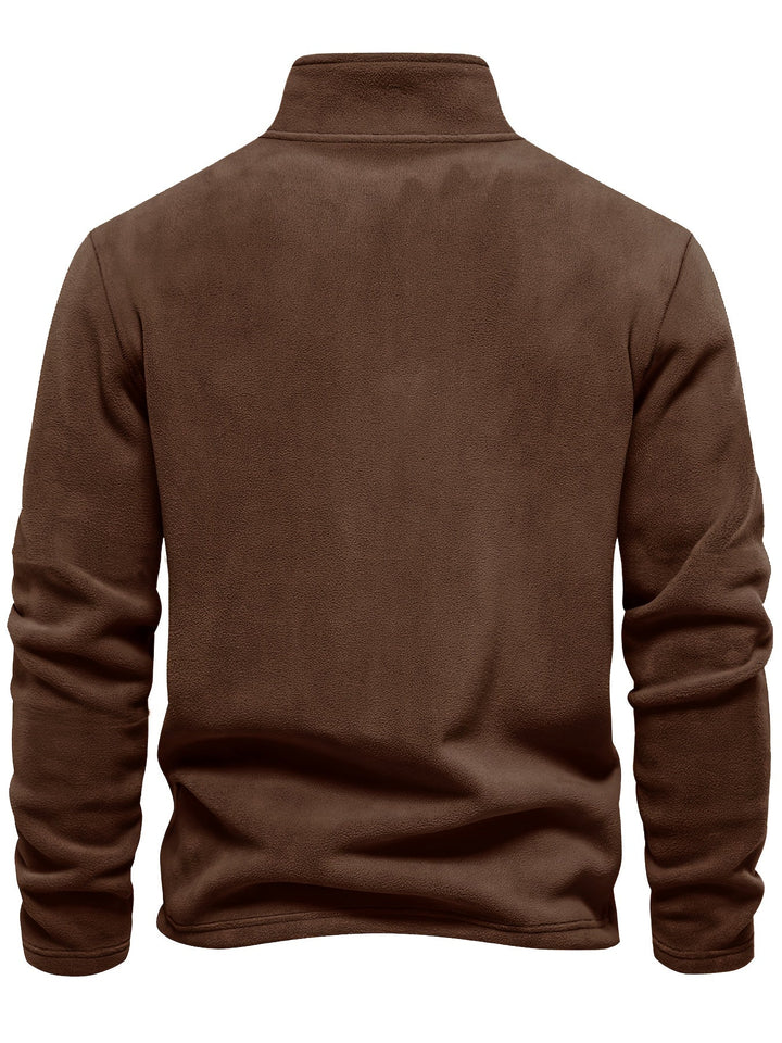 Half-Zip Stand-Collar Pullover