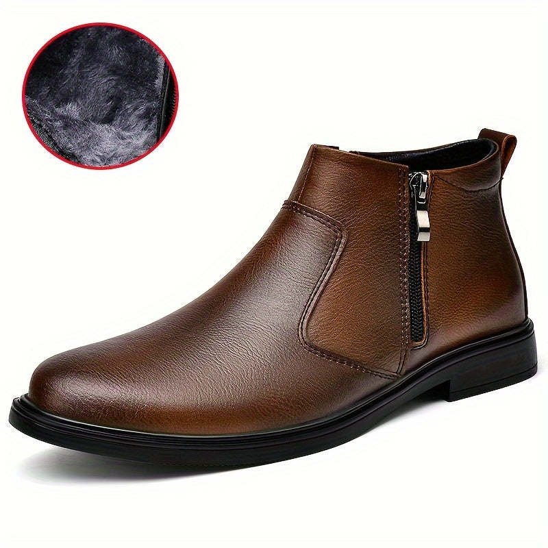 Refined Zip-Up Ankle Boots