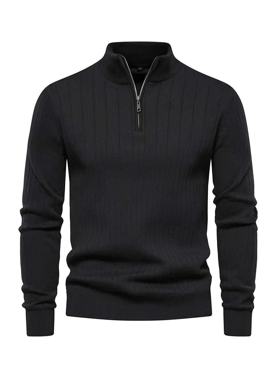Quarter-Zip Stand Collar Sweater