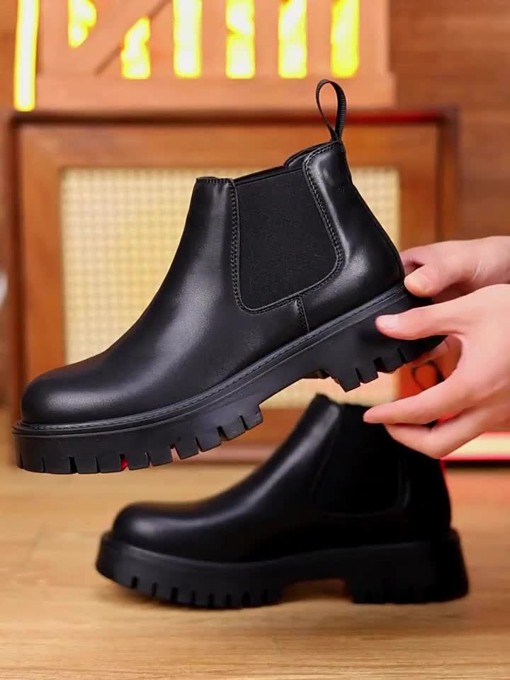 Rugged-Sole Chelsea Boots