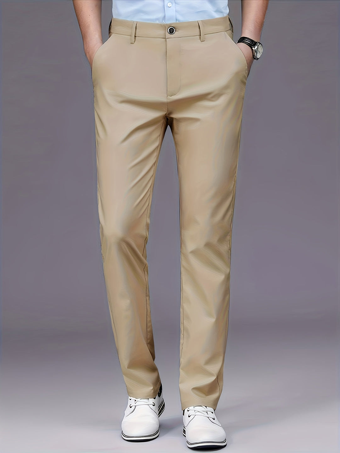 Tailored Straight-Leg Pants
