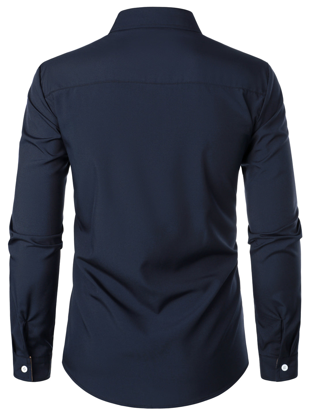 Contrast-Trim Long Sleeve Shirt