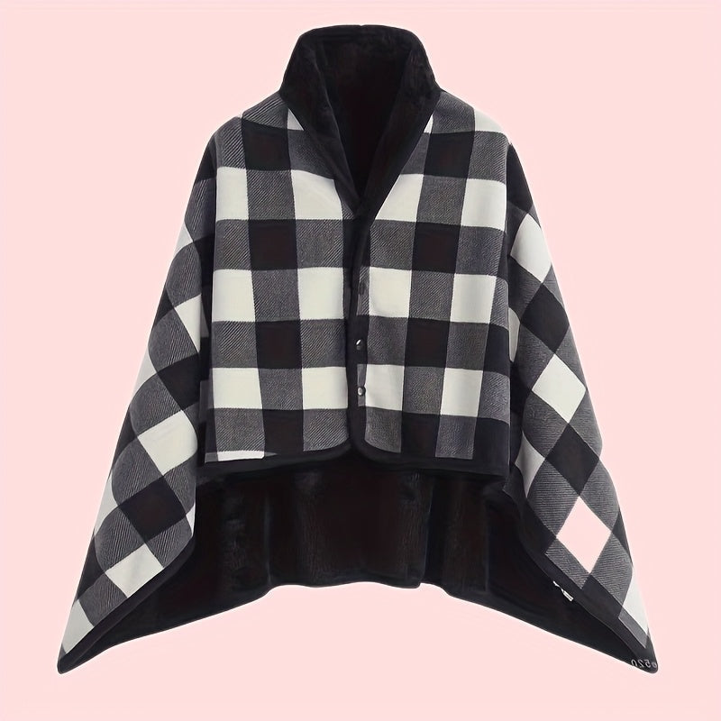 Buttoned Wrap Shawl